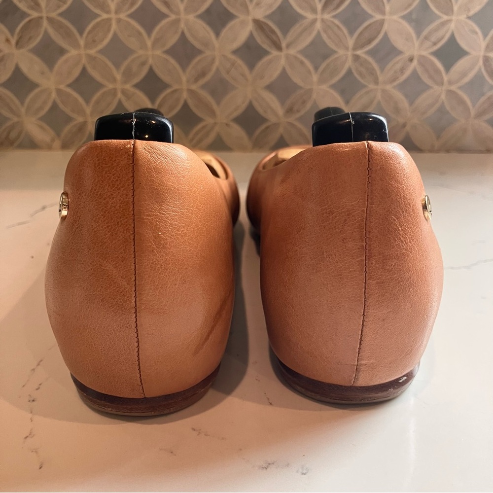 FRANKIE4 Poppy Leather Dress Flats Size 7 Tan Orthotic Slip-on Comfort Shoes - Picture 5 of 11
